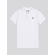 U. S. Polo Assn U. S. Polo Assn. White Texture Double Horsemen Polo Shirt - 7 - 8 Years (122 - 128cm)