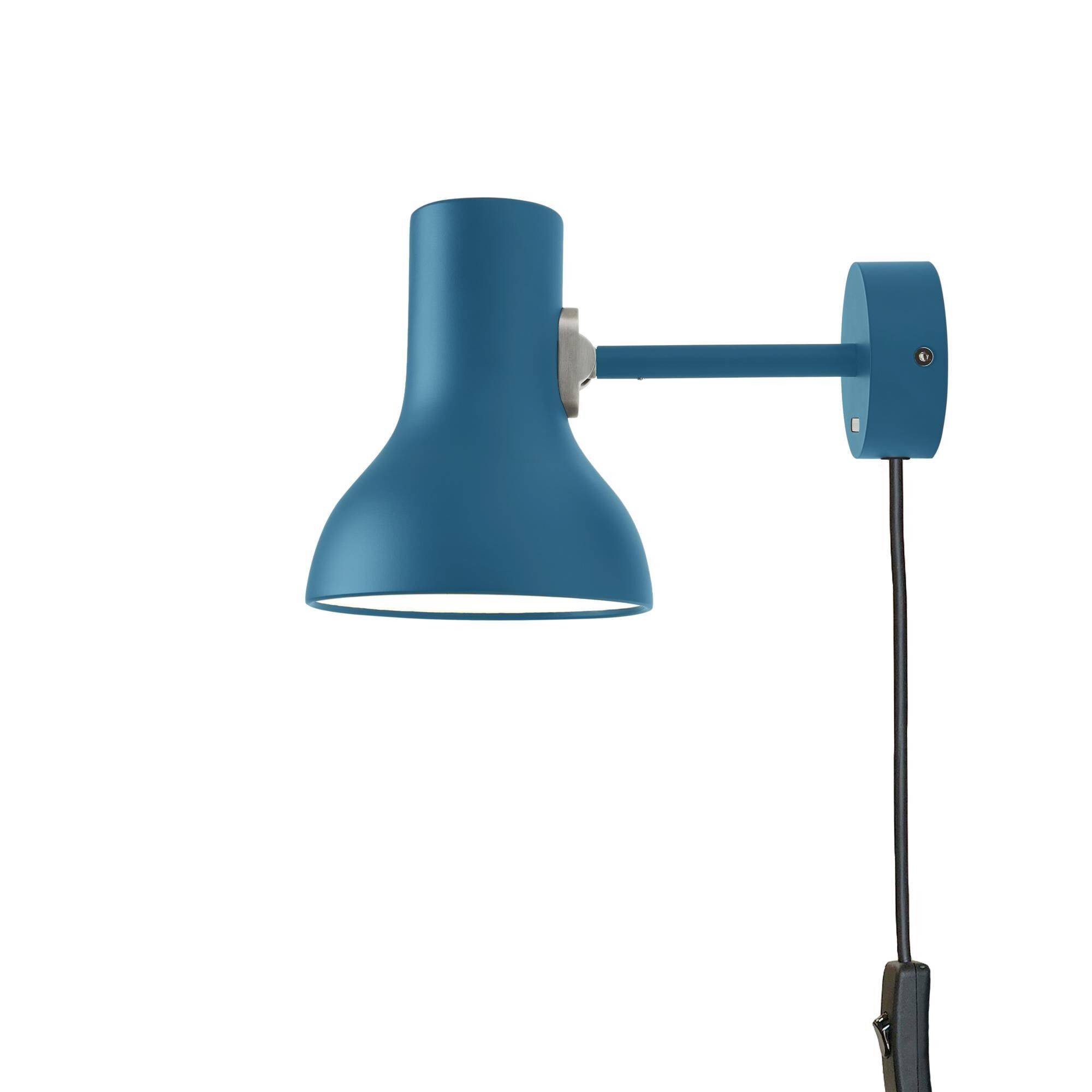 Type 75 Mini Væglampe Margaret Howell Edition med Ledning Saxon Blue