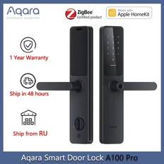 Xiaomi Aqara Smart Door Lock A100 Pro Zigbee Bluetooth 5.0 with Homekey Unlock Fingerprint Unlock Work with Apple Homekit Aqara Home svart