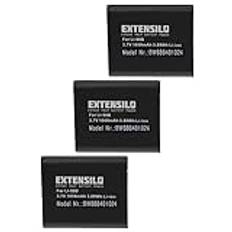 EXTENSILO 3 x batteri kompatibelt med Olympus Tough TG-Tracker kamera (1050mAh, 3,7 V, Li-Ion)