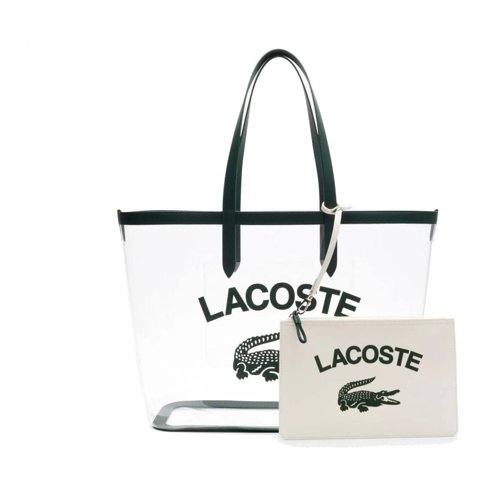 Lacoste Gennemsigtig Logo Taske - Tasker - Dame - Hvid - ONE SIZE -