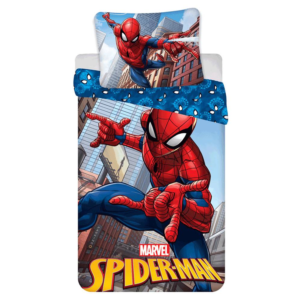 Spindelmannen City Glider påslakanset 140×200 cm, 70×90 cm