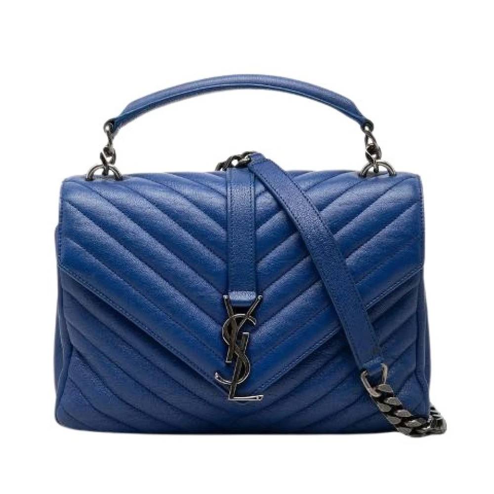 Yves Saint Laurent Vintage Pre-owned Laeder hndtasker - Vintage - Dame - Blå - ONE SIZE -