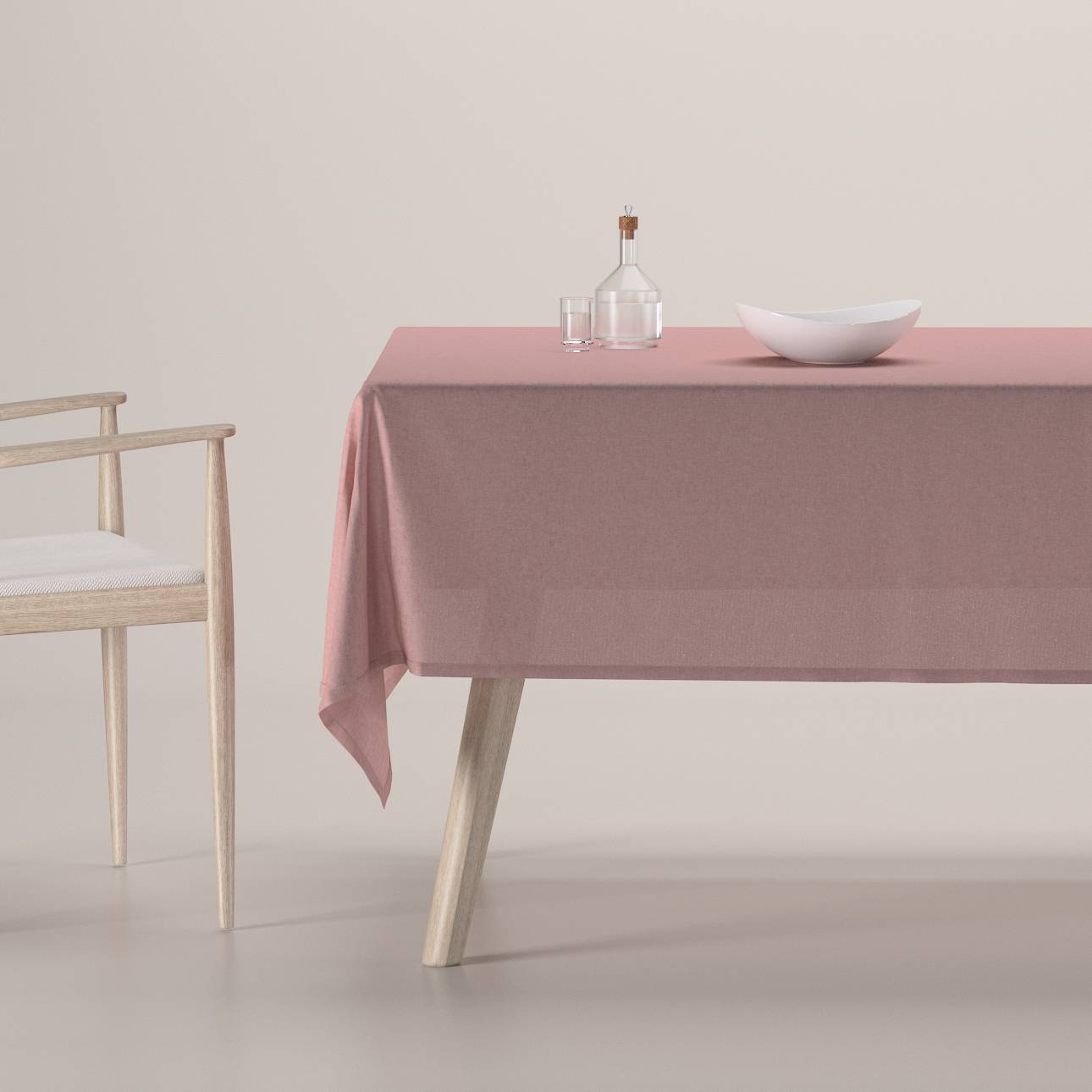 Rektangulære borddug, Rød og hvid meleret, Scotti