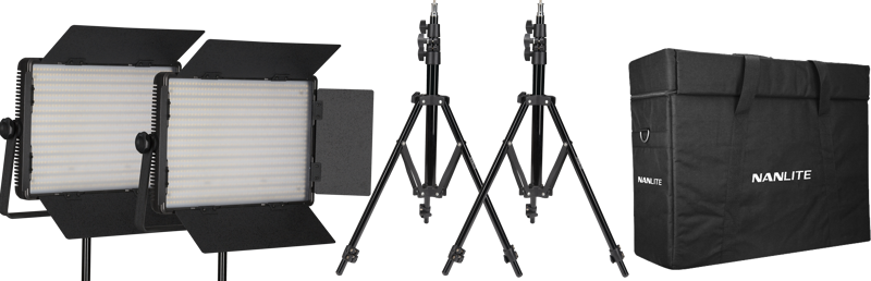 Nanlite Kit Nanlite 2 light kit 1200DSA w/Carry case & Light stand