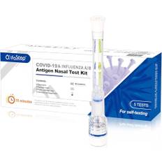 Fastep Corona Schnelltest und Grippe Test für Zuhause Covid 19 & Influenza A/B Antigen Nasen Test Zur Eigenanwendung Coronatests Nase Selbsttest Bausatz, 5 Stück