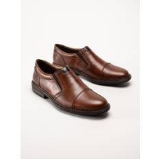 Rieker - Bruna slip on skor i skinn storlek 47 - Brown (47)