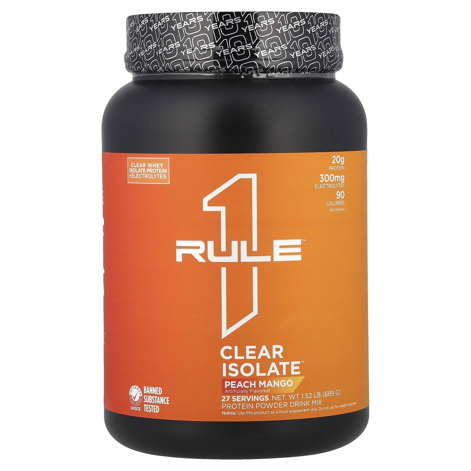 Clear Isolate™, Peach Mango, 689G (1.52Lb)