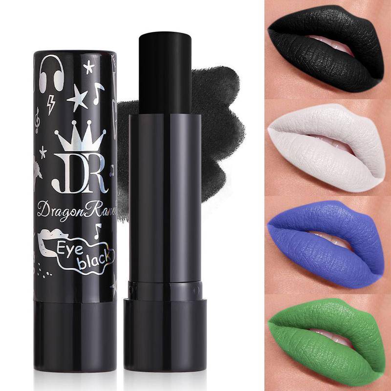 12 färger Vattenfast sammet Matt Svart Vit Läppstift Varaktig Pigment blå Grön Lila Läppstift Jul Halloween Lip Makeup pink