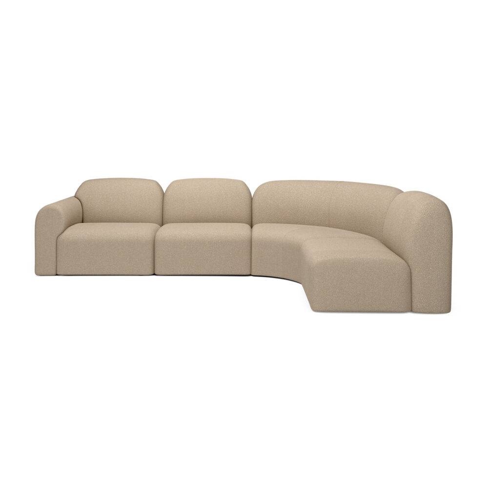 ETHNICRAFT - Bulky Modulsofa 90° Højre, Almond.