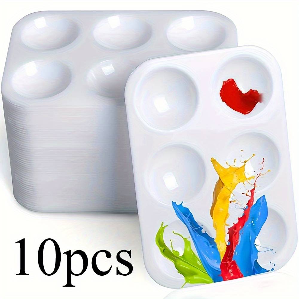 White Artist's Palette Pack Of 10/20pcs - Perfect For Watercolor Painting - Art Supplies Set Suitable For