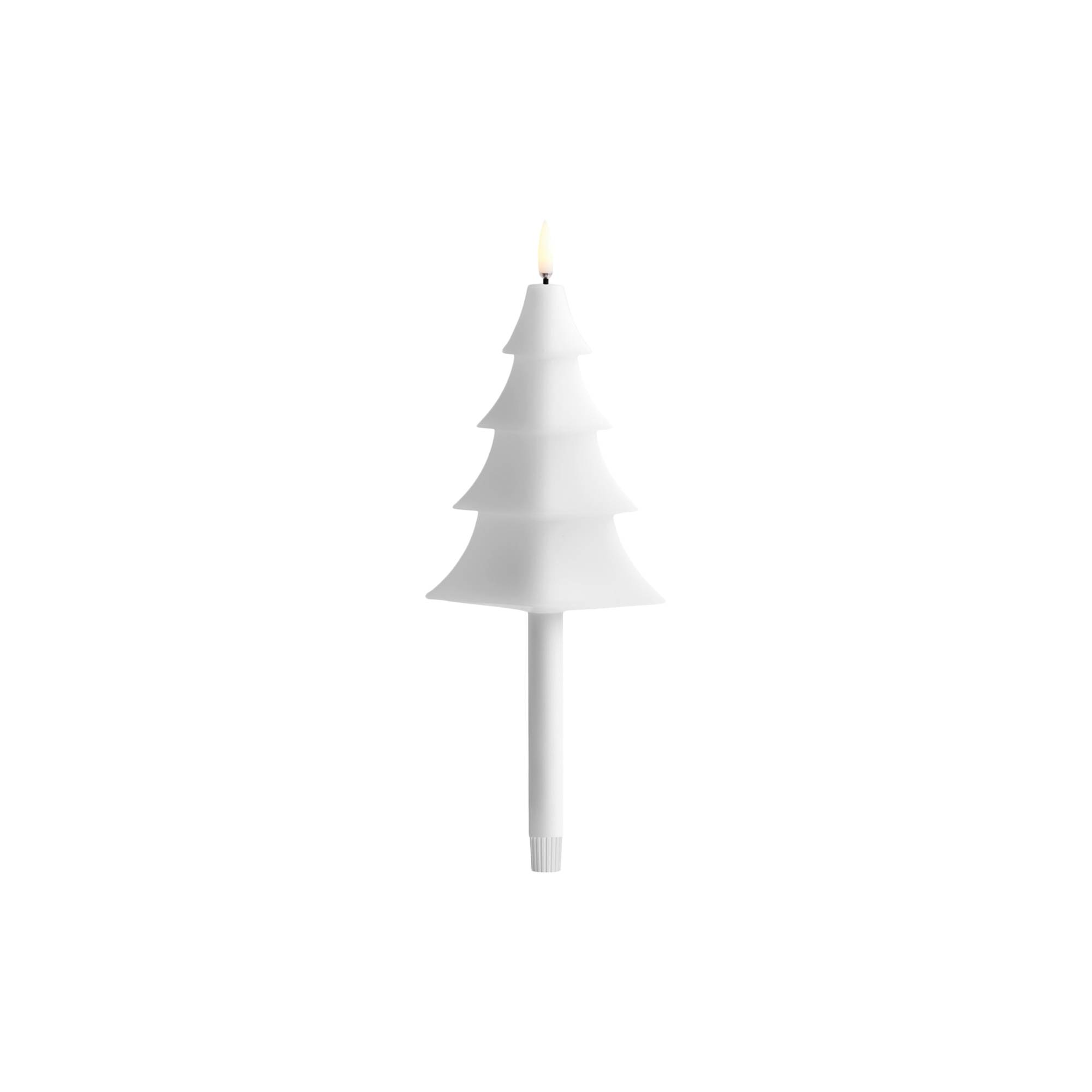 LED Smooth Mini Taper Tree Candle | Nordic White