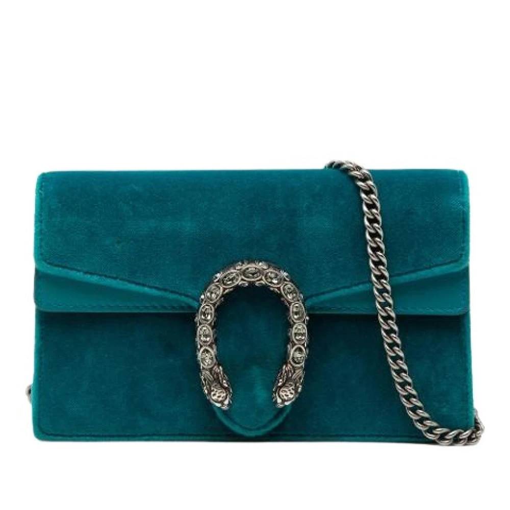 Gucci Vintage Pre-owned Dionysus Cross Body Bag - Vintage - Dame - Blå - ONE SIZE - Uld