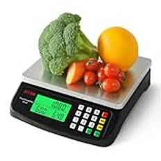 KNSWE Matvåg 40kg Stor Digital Våg Kök Rostfritt stål Vikt Pounds Kilogram och ounces för bakning Matlagning Måltid Prep Kaffe Tara Funktion Exakt räkning och LCD-skärm