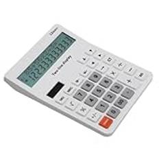 Solar Calculator Desktop Calculator LCD Display Sensitive Buttons Dual Solar Accounting Calculator Power And Battery Standard Function For Office Home School Big Button Accounting Calculator