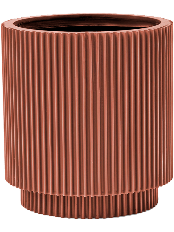 Capi Nature Groove Special - Vase Cylinder Merlot Red (⌀15 ↕17)