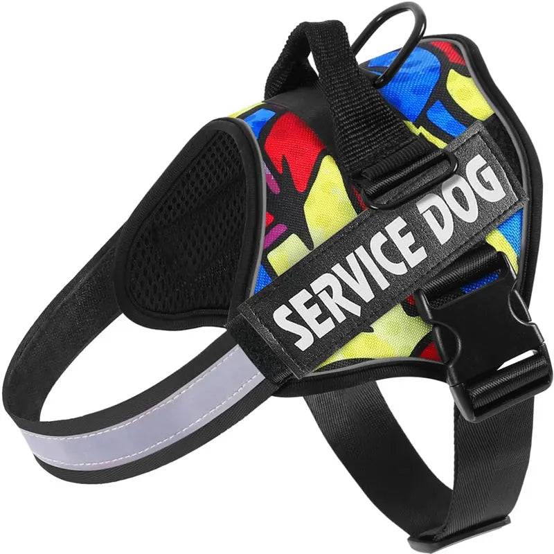 Chest Strap Dog Vest Harness | Quick-Release Buckle for Medium & Large Dogs - yellow camouflage / S (S)