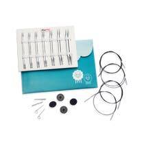 KnitPro Nova Cubics Deluxe - Set med ändstickor (7 par, 13 cm)