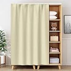 Köksskåp gardiner dammtät garderob badrumsgardiner för hyllor väggpanel hängande dörr noren kafé gardin 130 x 180 cm kaki