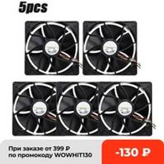 6500 rpm dator cpu kylfläkt byte 4- stifts kontakt pwm temperaturkontroll för antminer bitmain 12v/1.85a s7 s9 svart - 1st