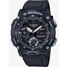 Casio G Shock Classic Carbon Core Guard Chronograph Dual Display Black Plastic Strap Watch GA-2000S-1AER