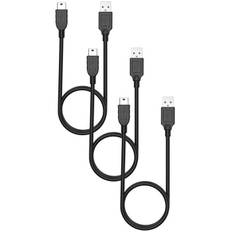 Câbles USB - Phonillico - Lot de 3 - MINI USB - USB 2.0 - Noir - 1m