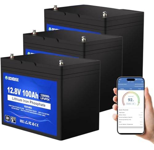36 V 100 Ah litiumbatteri, 3,84 KWH LiFeO4-batteri i ministorlek med integrerat 100 A BMS, 15 000 litium deep cycle golfvagnsbatteri 36 V, perfekt för golfbilar, husbil, trolling-motor, camping