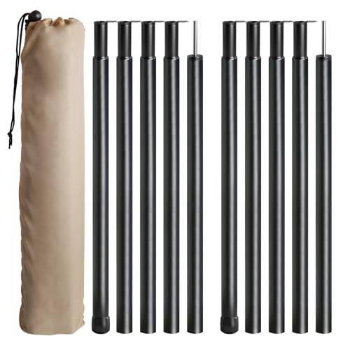Bubuny tältstänger Tarpstänger, 2M 19mm teleskopstänger i aluminium med väska Justerbar lätt för tältflyg Tarps Camping Stänger tältstänger