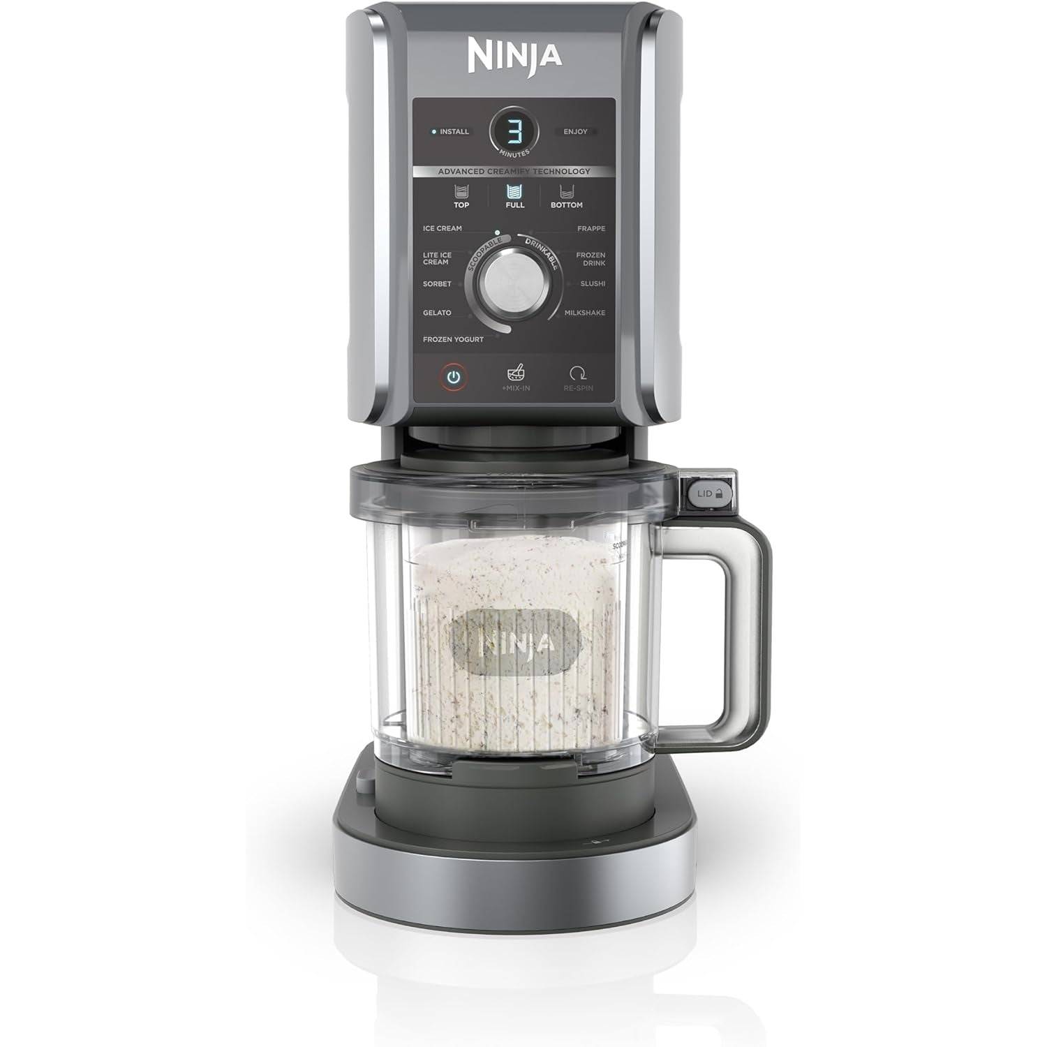 NinjaNC501UK CREAMi Deluxe 10-in-1 Ice Cream and Frozen Drink Maker