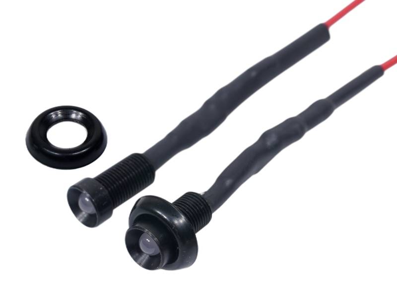 5 stk. LED Mini Spot 24V - Sort ramme, Blå