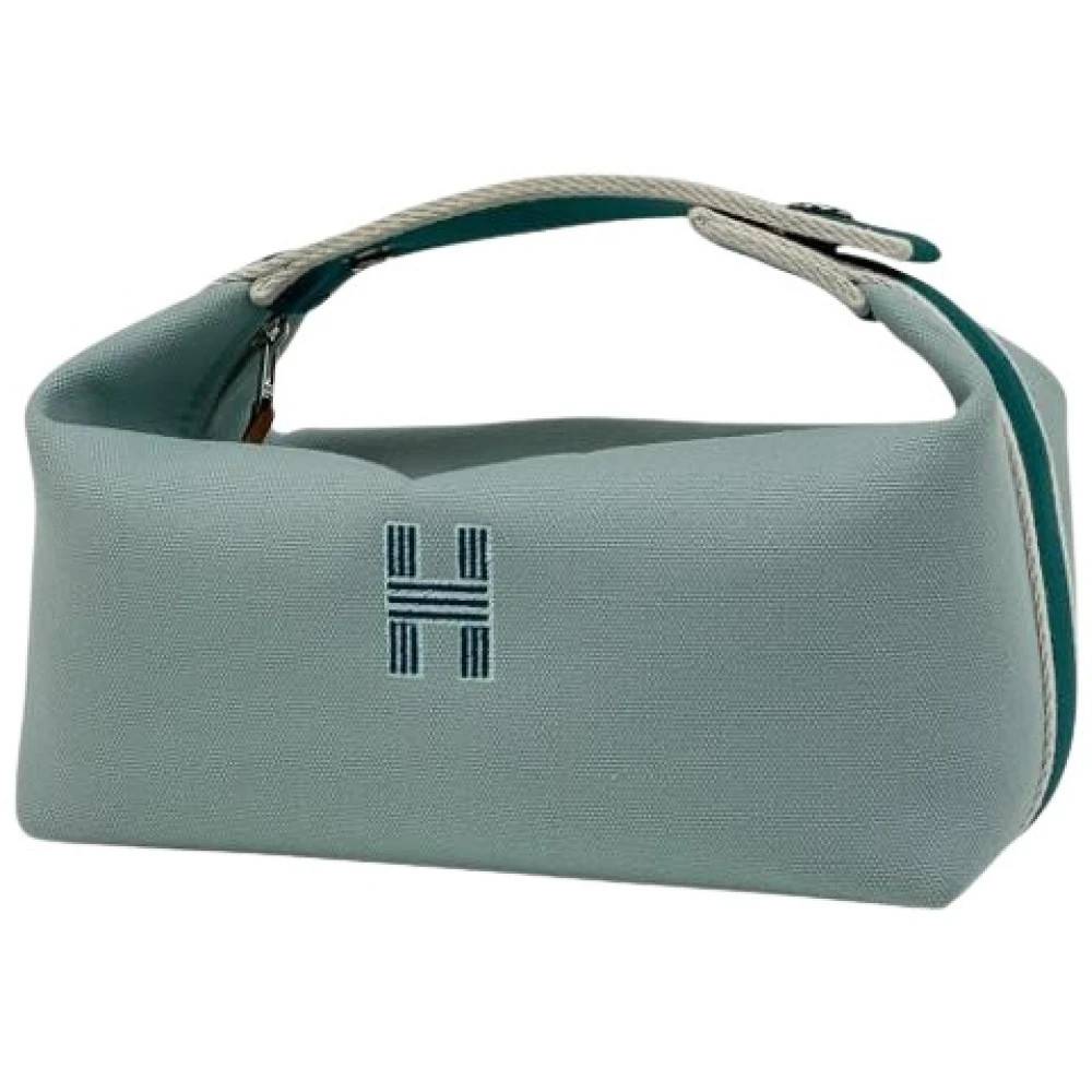 Hermès Vintage Pre-owned canvas håndtasker - Vintage - Dame - Blå - ONE SIZE -