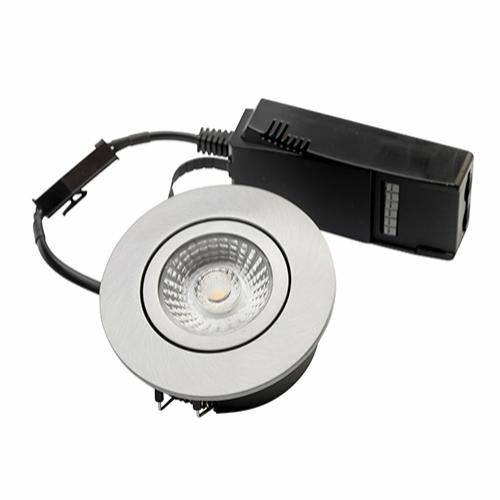 DIOSPOT 30 V.2 BØRSTET STÅL RUND 6W 930 320LM 38°