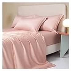 lamp Kvinnor Pink Nature Silk Sängkläder Set Beauty Påslakan Platt lakan Queen King Säng Linne Örngott Kompatibel med Sleep Bed fyra delar set, (En färg-Queen lamp