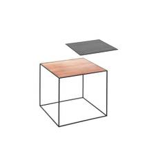 Audo Copenhagen Twin 42 Table 42x42 cm - Black Frame/Cobber/Black Stained Ash