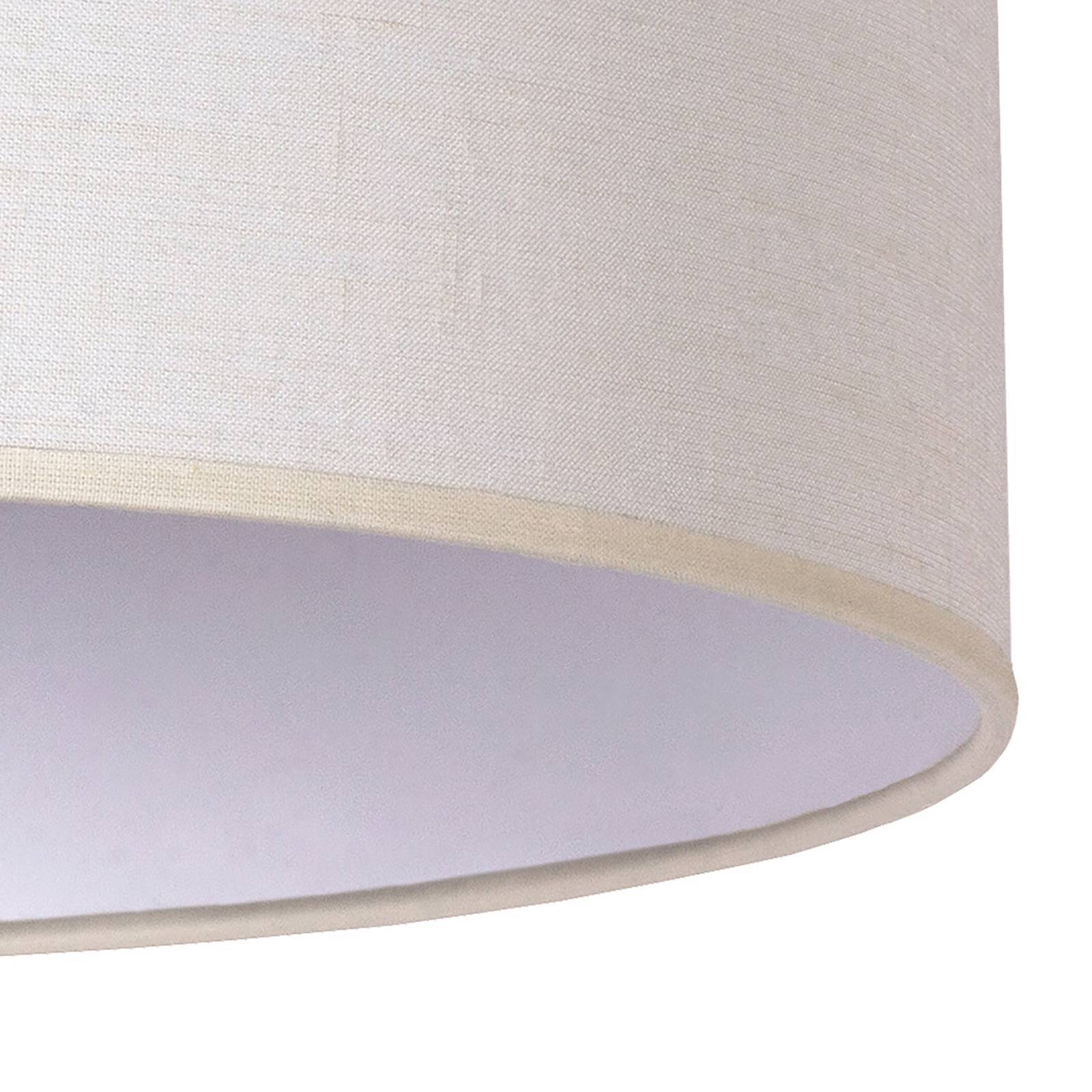 Lampskärm Roller ecru bomull Ø50cm höjd 30cm Duolla, Creme / bärnsten, Textil / tyger / siden