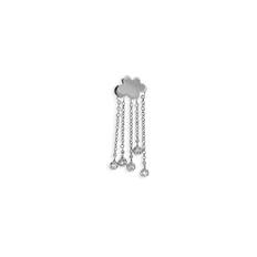 Rain Cloud Single 18K Whitegold Earring w. Diamonds