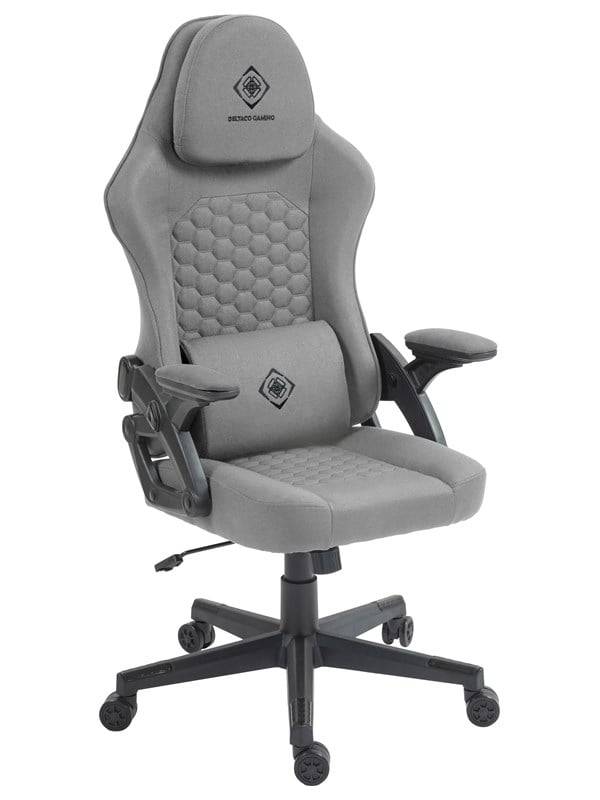Deltaco DC130 Gaming Gamer Stol - Grå - Stof