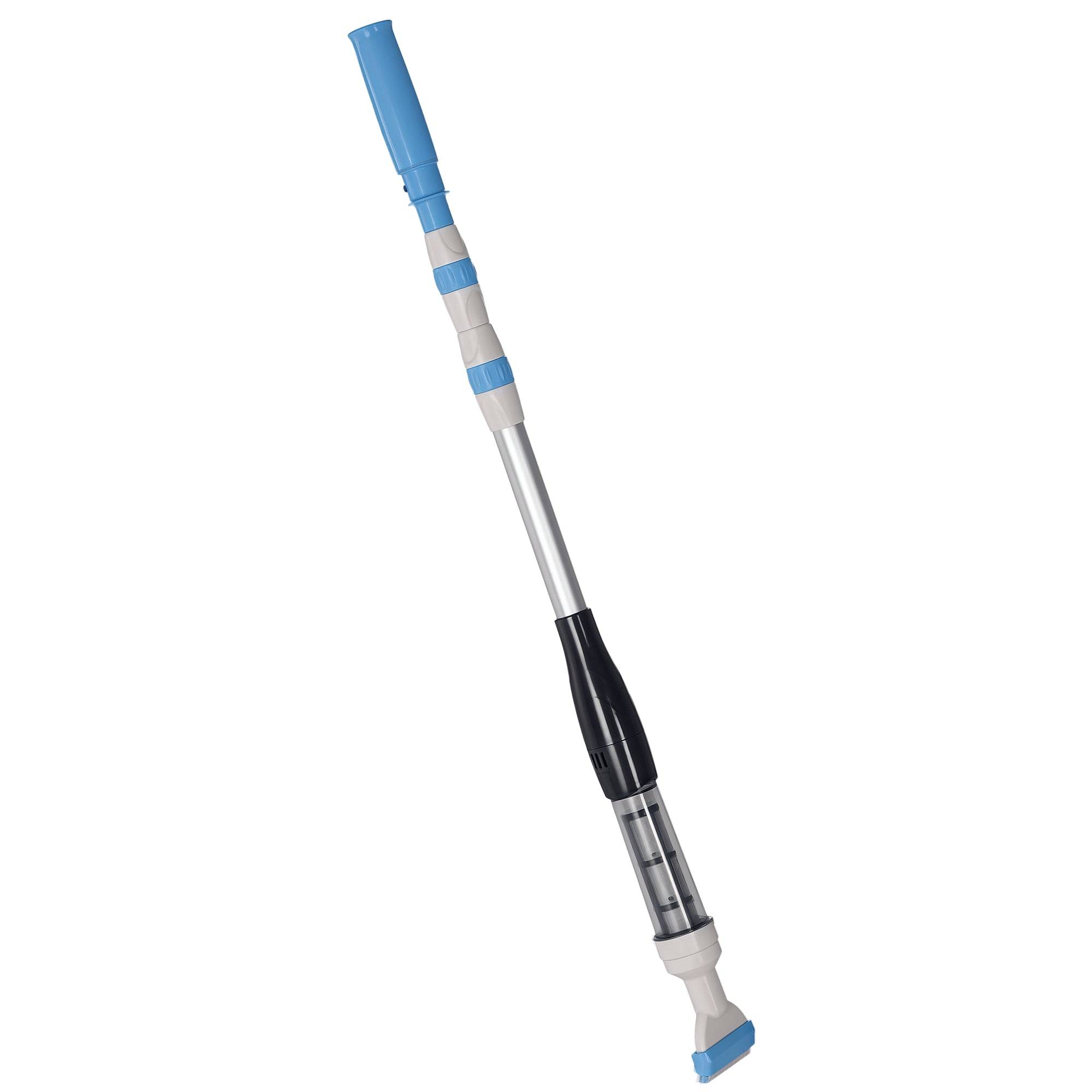 Poolstøvsuger, ledningsfri, 80 min. drift, letvægt: 800 g, 19 l vand/minut, aluminium, Ð¤6 x 106-162 cm