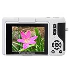 Högupplöst 64MP 4K Digitalkamera Autofokus för Selfie Photo Digital Mirrorless Camera 4K 64MP Digital Camera Flip Screen Digitalkamera Autofokus Kamera Anti Shake Camera (WHITE)