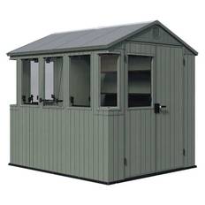 Haveskure - Keter Evotech Haveskur / Redskabsskur – 243,8 x 190 x 221 cm | Dobbelt dør | Grøn komposit