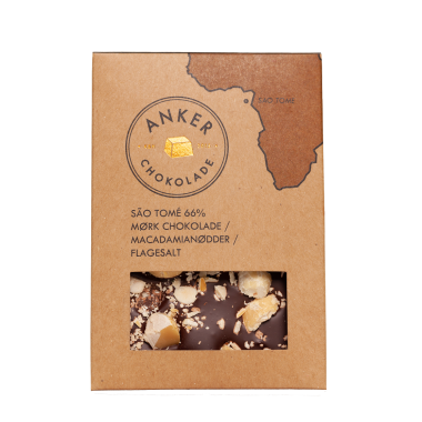 Mørk chokolade m macamianødder og flagesalt (økologiske)