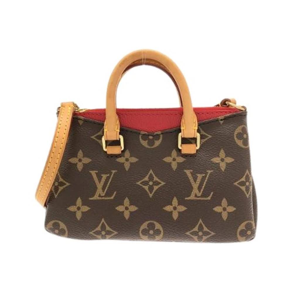 Louis Vuitton Vintage Pre-owned Monogram Nano Pallas Coated Canvas 2way Bag - Vintage - Dame - Brun - ONE SIZE - Uld