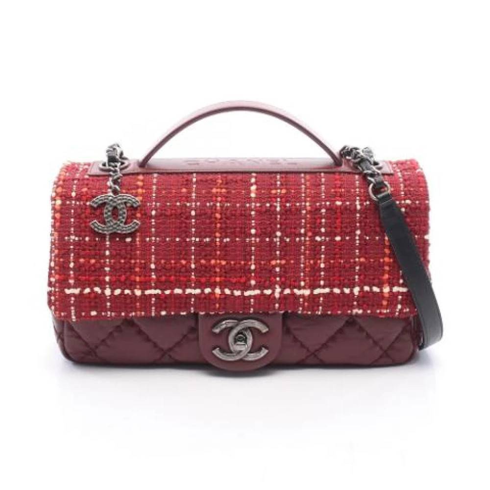 Chanel Vintage Pre-owned Vintage Håndtaske - Vintage - Dame - Rød - ONE SIZE - Uld