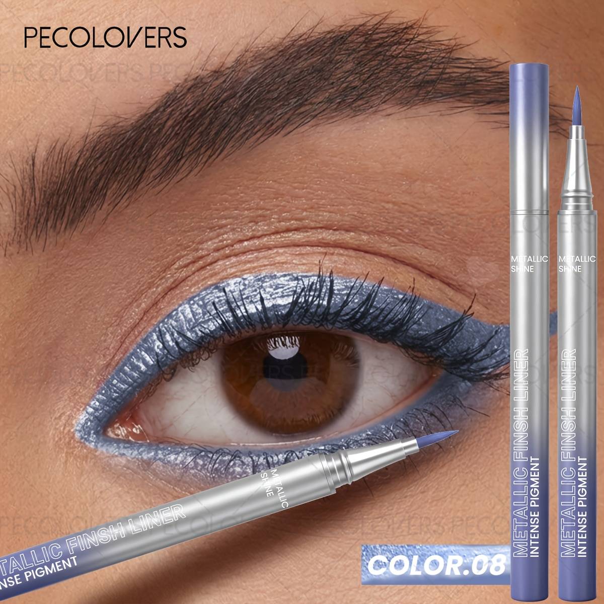 TEMU 1pc 12 Colors Pearlescent Eyeliner | Waterproof And Long-lasting Glitter, Liquid Eyeliner With Mixed