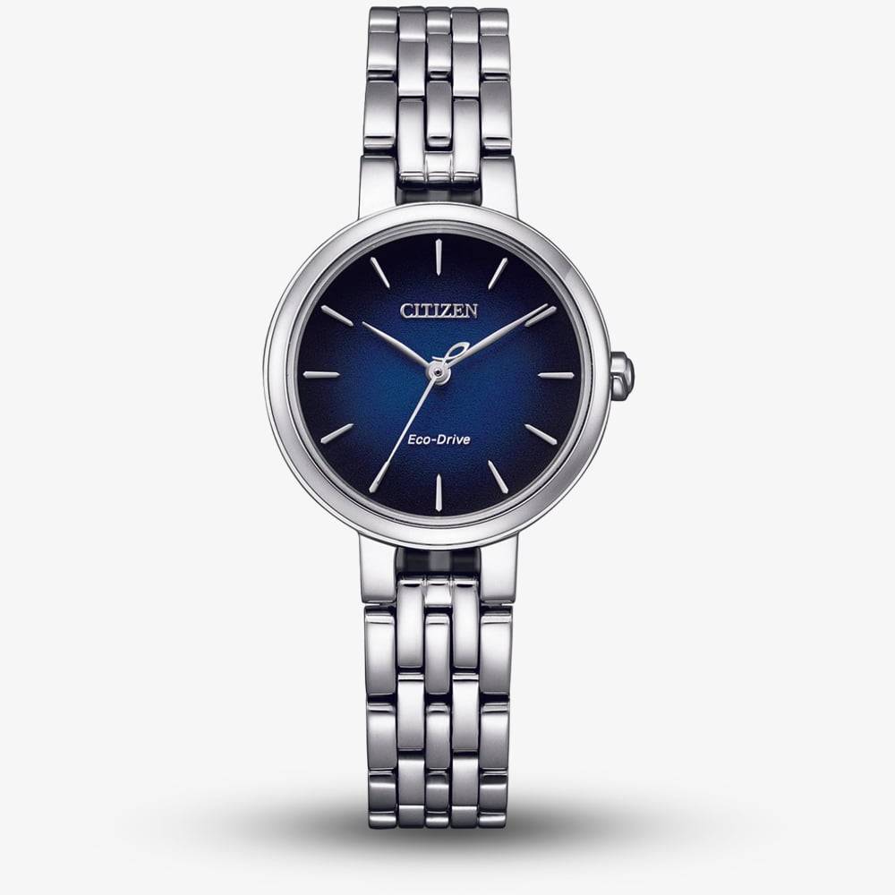 Citizen Eco Drive Navy Blue Watch EM0990-81L - Silver