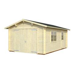 Garage 23,9 m2 med portar av trä