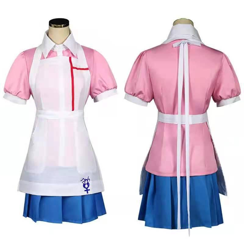 Scione Mikan Tsumiki Cosplay Anime Danganronpa Dangan Ronpa 2 Cosplay Kostym Kvinnor Outfit Sets Klänning cm