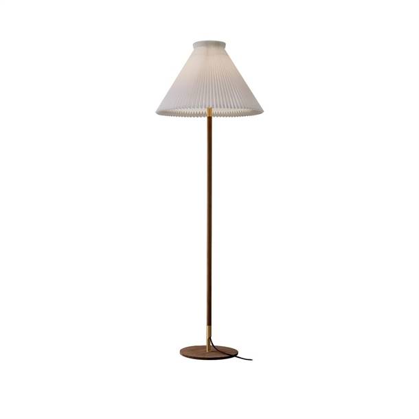 Le Klint - Model 328 LK80 Gulvlampe / Røget eg og messing