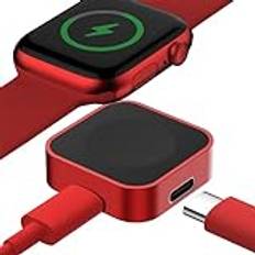 Lovandare Magnetisk Adapter för Apple Watch, Återanvänd USB-C eller Apple-kabel, Metallfodral, Trådlös Wiaggio Dock för iWatch Ultra, SE-serien 9 8 7 6 5 4 3 2 1.