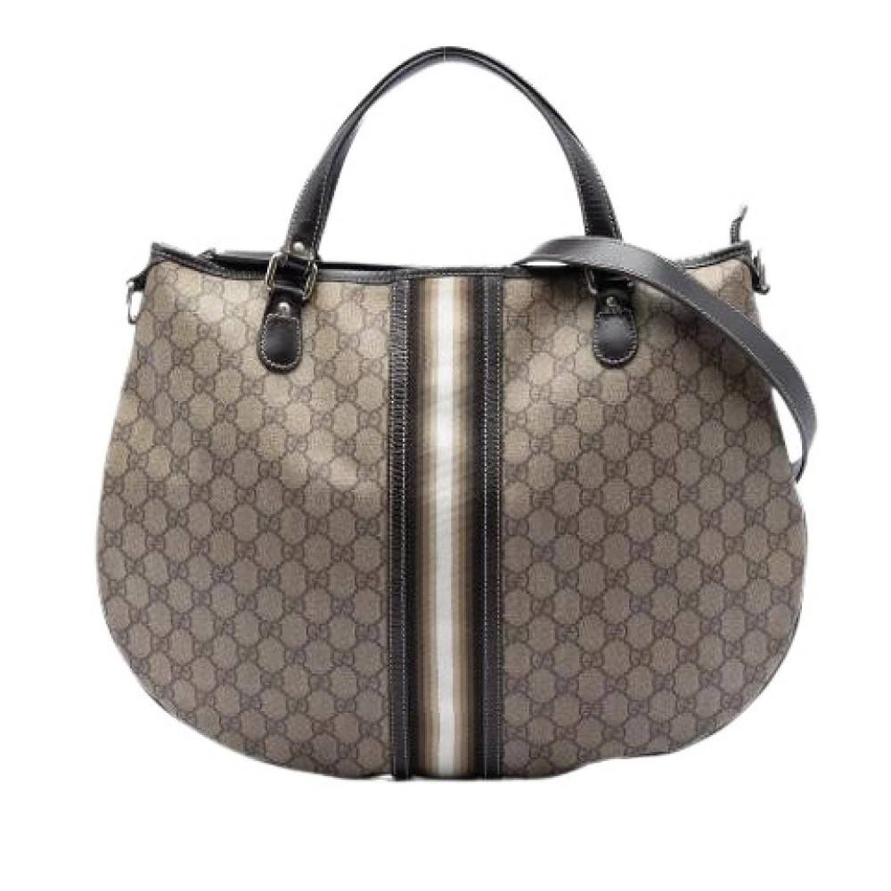Gucci Vintage Pre-owned Hobo Taske - Vintage - Dame - Beige - ONE SIZE - Uld